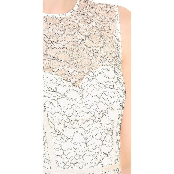 Jill Stuart Sheath Dress Size 2 White Love Glow Embroidered Lace Sleeveless GUC - Picture 5 of 16